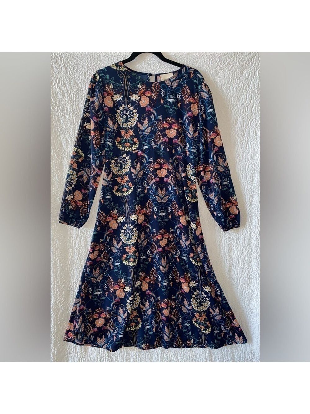 I. Madeline Garden Splendor Floral Print Long Sleeve Midi Dress - Picture 3 of 9